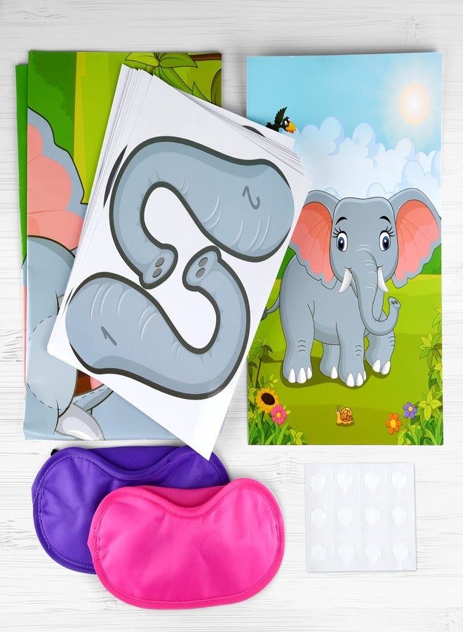 ELECLAND Pin The Nose on The Elephant Party Game for Kids, Birthday Party Decorations, Carnival Circus Party Supplies, Animal Party Decorations - Image 5